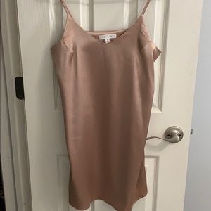 Rose gold slip dress